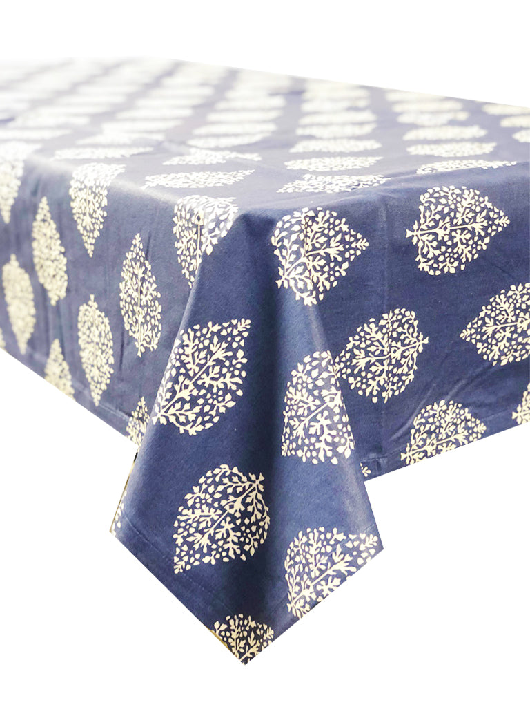 Avalon Blue Moon Cotton Wipe Over Tablecloth 150x250cm
