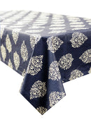 Avalon Navy Cotton Wipe Over Tablecloth 150x250cm