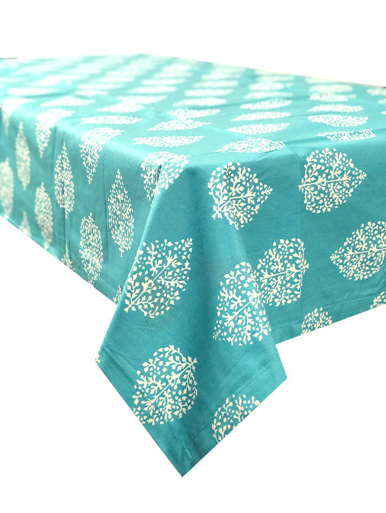 Avalon Turquoise Cotton Wipe Over Tablecloth 150x150cm