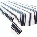 Caribbean White/Navy Cotton Woven Tablecloth 150x250cm