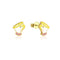 Beauty and the Beast ECC Chip Earrings Gold
