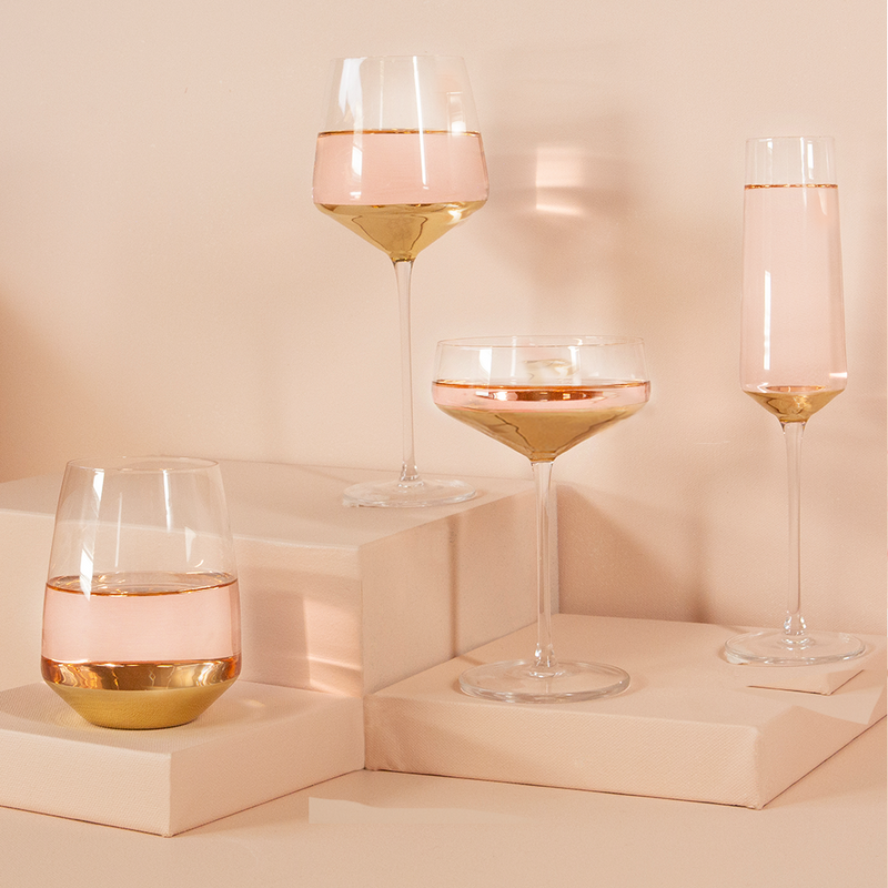 Cristina Re - Wine Glass Estelle Gold Set of 2