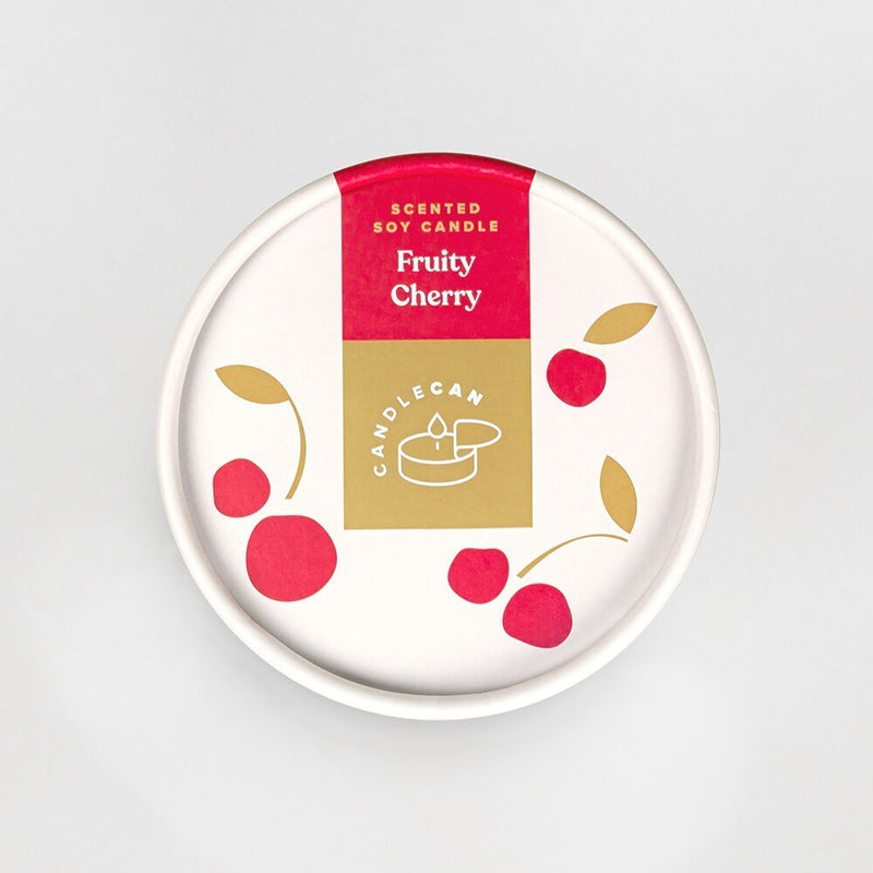 Fruity Cherry Scented Soy Candle Can