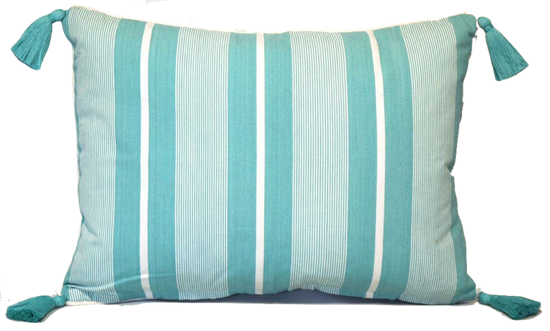 Finley Sea Green Tassel Cushion Cover 40x55cm