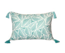 Fond Sea Green Tassel Cushion Cover 40x55cm
