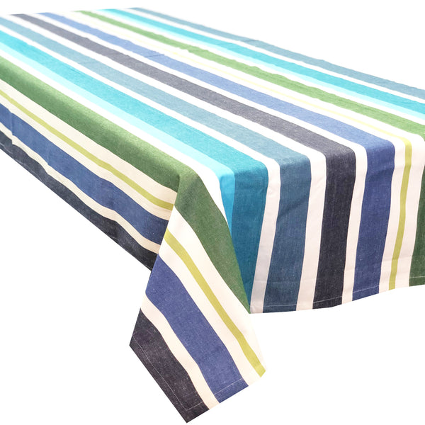 Green Blue Turquoise Cotton Woven Tablecloth 150x320cm