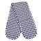 Gingham Check Blue Double Oven Mitt