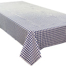 Gingham Check Blue Cotton Woven Tablecloth 150x150cm