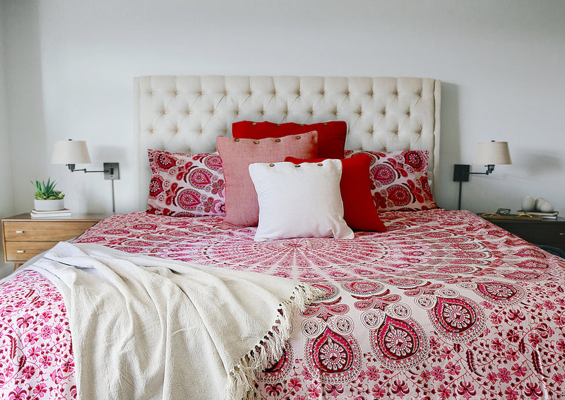 Mandala Pink Cotton Quilt Cover Set