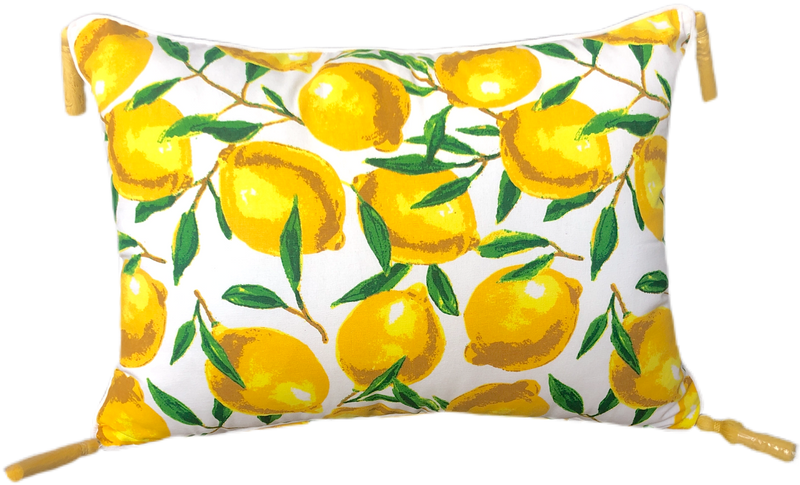 Lemon Tassel Cushion Cover 40x55cm