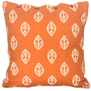 Leaf Burnt Orange Euro Cushion Cover 60x60cm