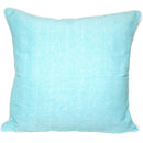 Ice Blue with White Piping Cushion Cover