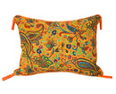 Paisley Burnt Orange Tassel Cushion Cover 40x55cm
