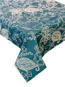 Paisley Teal Cotton Wipe Over Tablecloth 150x150cm