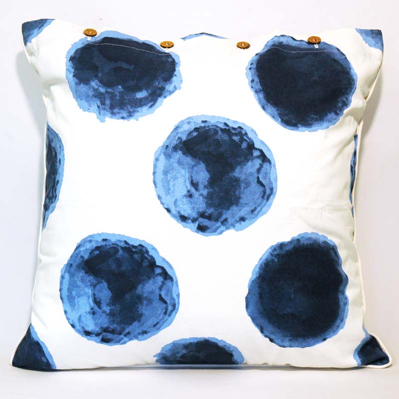 Waterfront Polka Dot Blue Euro Cushion Cover 60x60cm