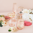 Cristina Re - Wine Glass Rose Crystal - Set of 2