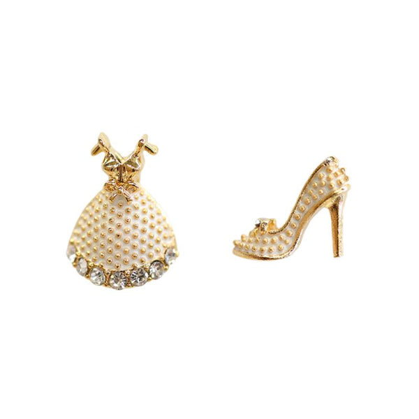 Fancy Shoe and Dress Earrings Cream