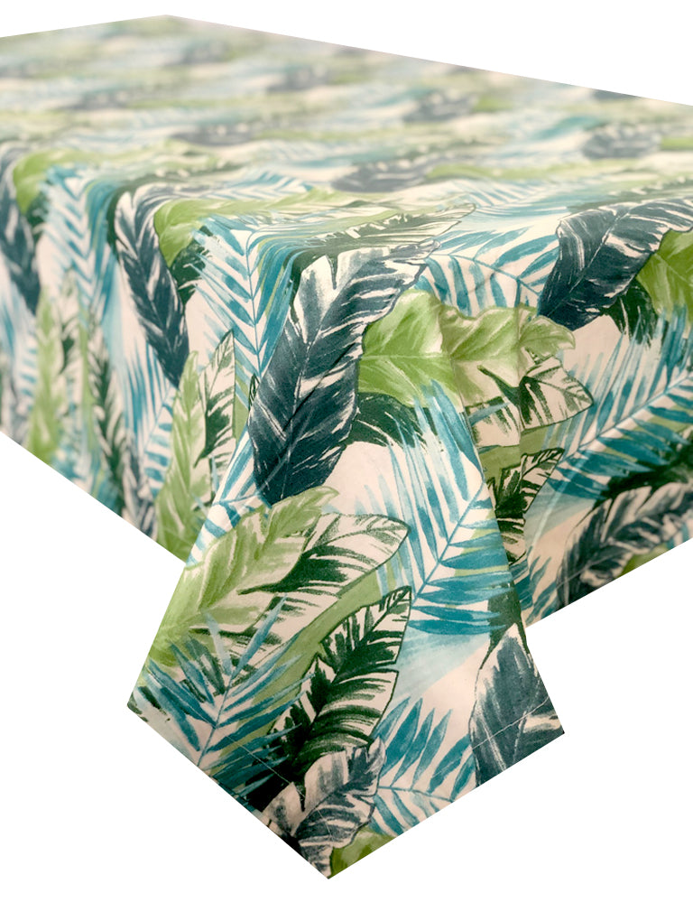 Forest Foliage Cotton Wipe Over Tablecloth 150x150cm
