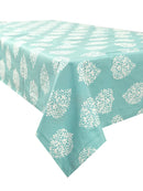 Avalon Sea Green Cotton Wipe Over Tablecloth 150x150cm
