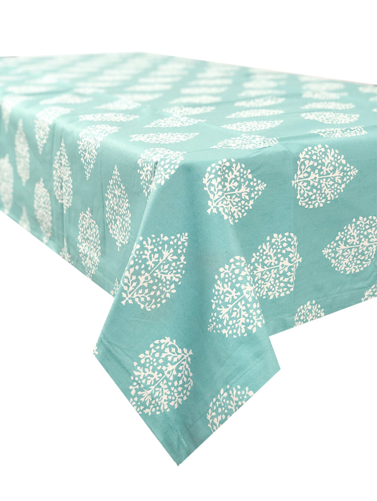 Avalon Sea Green Cotton Wipe Over Tablecloth 150x320cm