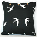 Wings Black Scatter Cushion Cover 40x40cm