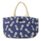 Pineapple Blue Canvas Large Tote Bag
