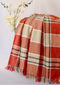 Gingham Check Red/Beige Throw